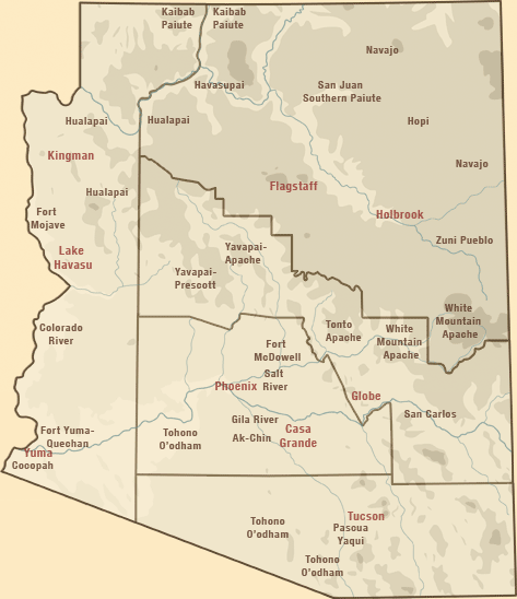 Native Cultures map