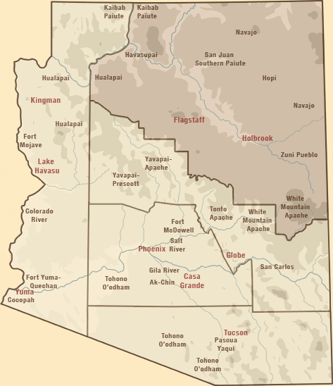 Native Cultures map