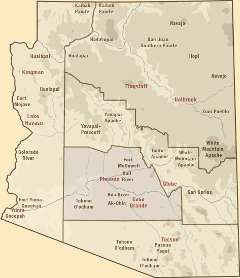 Native Cultures map