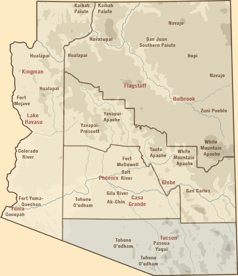 Native Cultures map